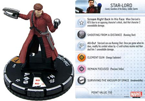Marvel Guardians of the Galaxy HeroClix Star-Lord #017