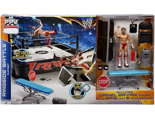 wwe wrestling ring and action figures