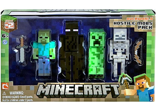 Minecraft Series 2 Hostile Mobs Pack Action Figure 4-Pack [Overworld]