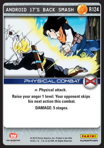 Dragon Ball Z Ccg Evolution Single Card Rare Android 17s Back Smash R124 Toywiz - dragon ball rage upd roblox