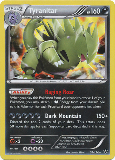 mega tyranitar pokemon card x