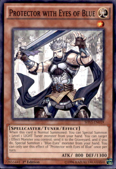 YuGiOh Shining Victories Common Protector with Eyes of Blue SHVI-EN019