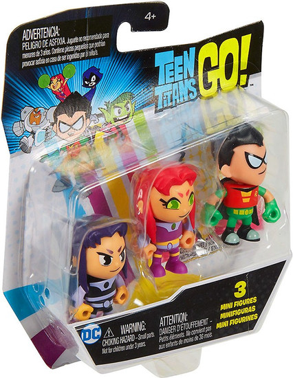 Teen Titans Go! Blackfire, Starfire & Robin Mini Figure 3-Pack