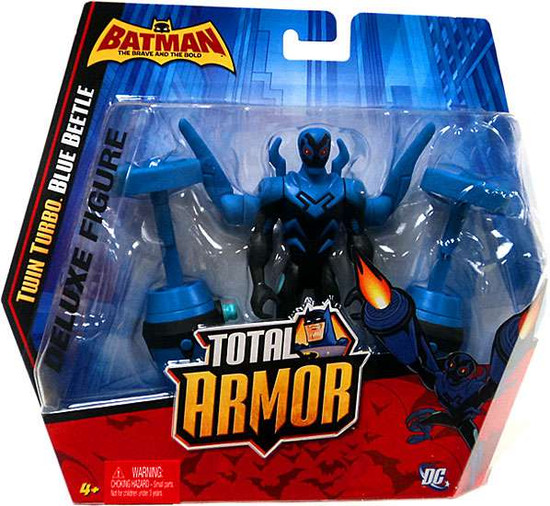 Batman Brave and the Bold Total Armor Twin Turbo Blue Beetle Action Figure