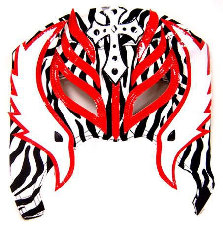 Wwe Wrestling Rey Mysterio Replica Half Mask Youth White Zebra Print Toywiz