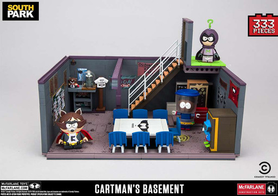 McFarlane Toys South Park Cartmans Basement with The Coon, Mysterion Tupper  Wear Exclusive Large Construction Set - ToyWiz