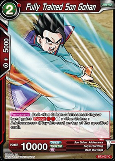 Dragon Ball Super Collectible Card Game Union Force Single Card Common Fully Trained Son Gohan Bt2 007 Toywiz - dragon ball forces is back roblox dragon ball forces