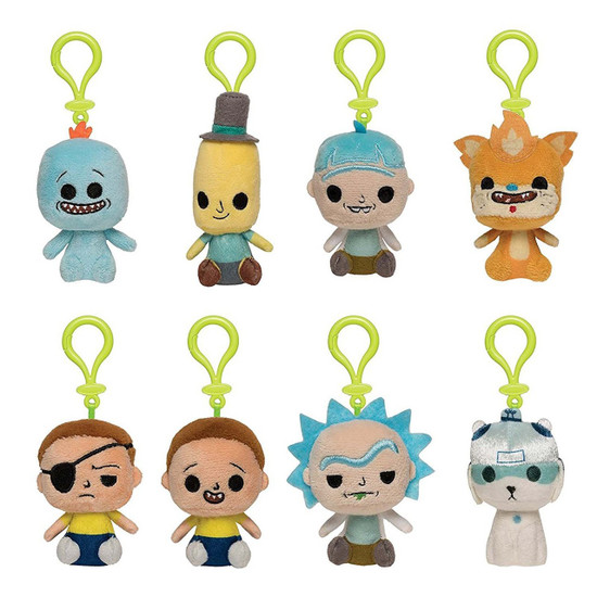 rick and morty plush keychain