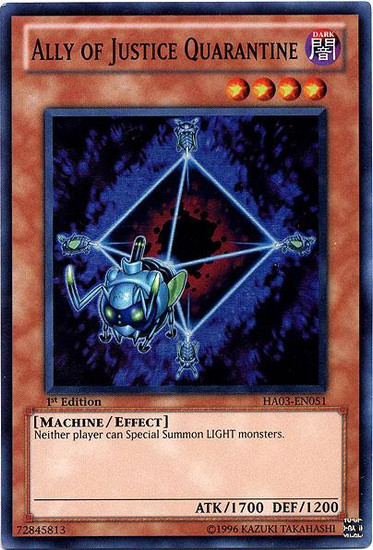 Yugioh 5ds Hidden Arsenal 3 Single Card Super Rare Ally Of Justice Quarantine Ha03 En051 Toywiz - quarantine z roblox map