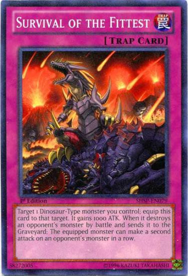 YuGiOh Trading Card Game Shadow Specters Common Survival of the Fittest SHSP-EN079