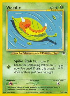 Pokemon Neo Discovery Single Card Common Weedle 70 Toywiz