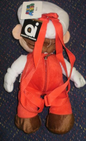Super Mario Mario Plush Backpack Fire 