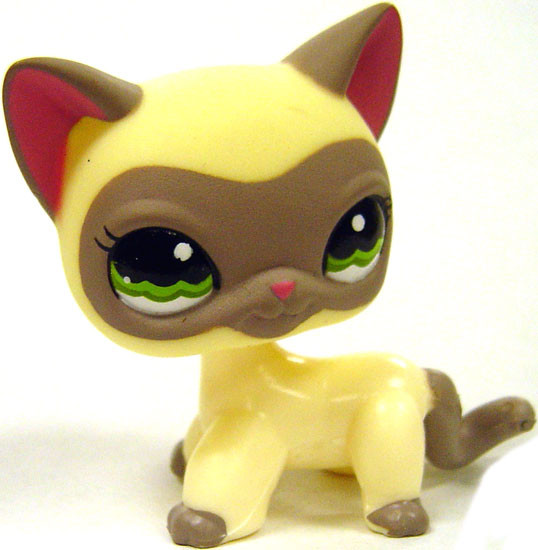 Littlest Pet Shop Collection LPS Loose Toys Yellow Siamese Kitty Cat 1116 BB1 
