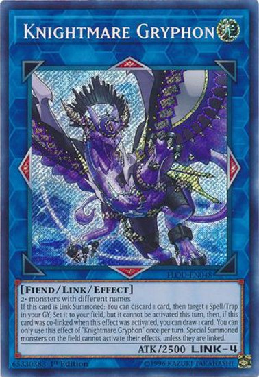 Yugioh Flames Of Destruction Single Card Secret Rare Knightmare Gryphon Flod En048 Toywiz - gryphon roblox