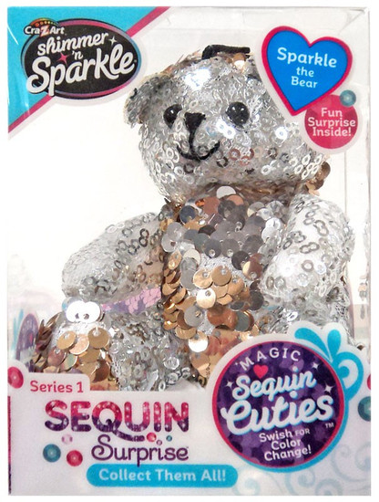 Shimmer 'n Sparkle Magic Sequin Cuties Sequin Surprise Series 1 Sparkle the Bear Mini Plush