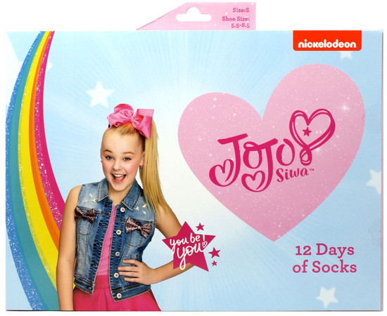 12 Days Of Socks Jojo Siwa Kids Jojo Siwa 12 Pack Size Small Shoe Size 5 5 8 5 High Point Design Toywiz - jojo siwa games roblox