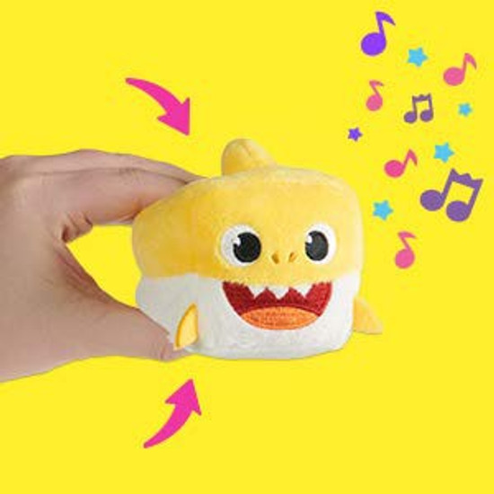 Baby Shark Singing Plush Cube Yellow