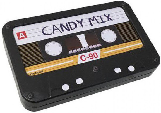 Candy Mix Cassette Tape 1.3 Ounce Candy Tin [Sweet Cherry]