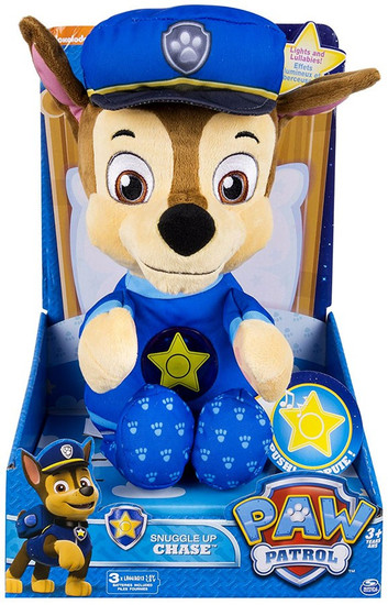 Paw Patrol Snuggle Up Chase Talking Plush Lights Sounds Loose Spin