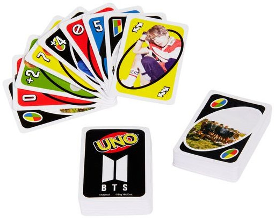 bts bts uno card game mattel toys toywiz