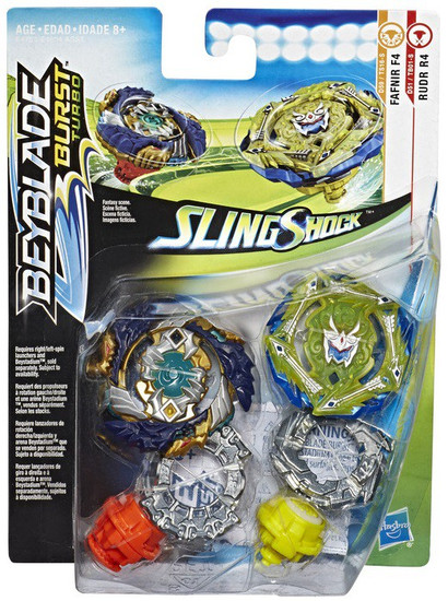 Beyblade Burst Turbo Slingshock Fafnir F4 Rudr R4 Dual Pack Hasbro Toys Toywiz