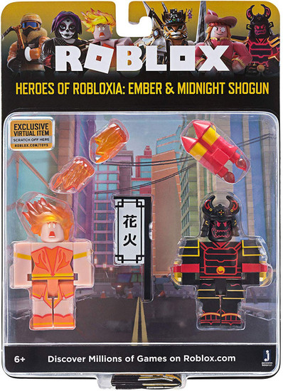 Roblox Celebrity Collection Heroes Of Robloxia Ember Midnight Shogun 3 Action Figure Game Pack Jazwares Toywiz - buy roblox game pack mad studio 2 pack
