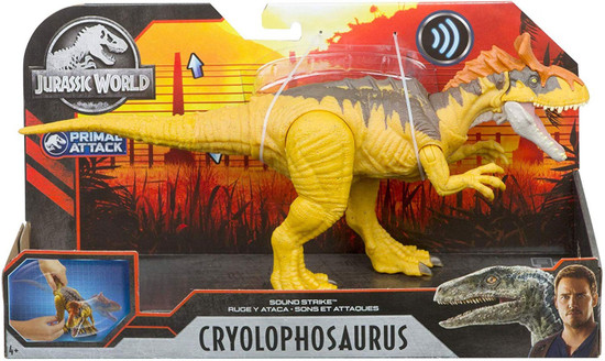 Jurassic World Fallen Kingdom Primal Attack Cryolophosaurus Action Figure Sound Strike Mattel Toywiz - jurassic world fallen kingdom roblox