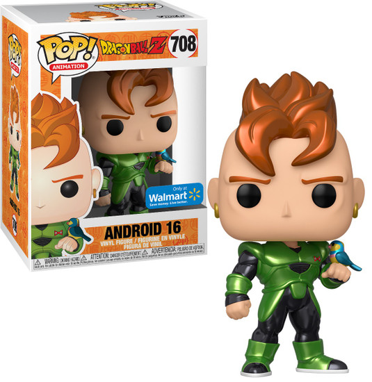 Funko Dragon Ball Z Pop Animation Android 16 Exclusive Vinyl Figure 708 Metallic Toywiz