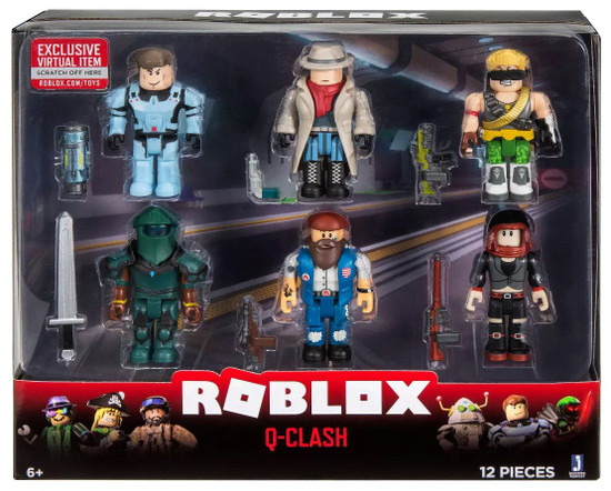 Roblox Q Clash 3 Action Figure 6 Pack Jazwares Toywiz - roblox toys series 2 prison life game set playset unboxing