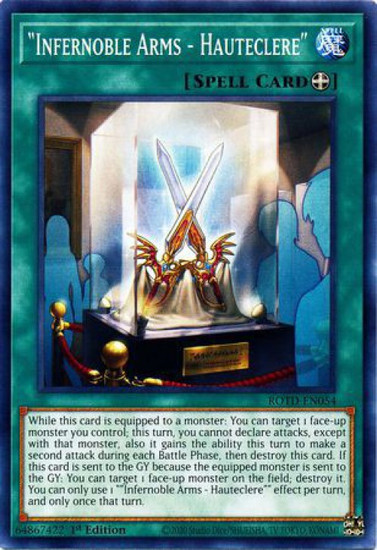 YuGiOh Rise of the Duelist Common Infernoble Arms - Hauteclere ROTD-EN054