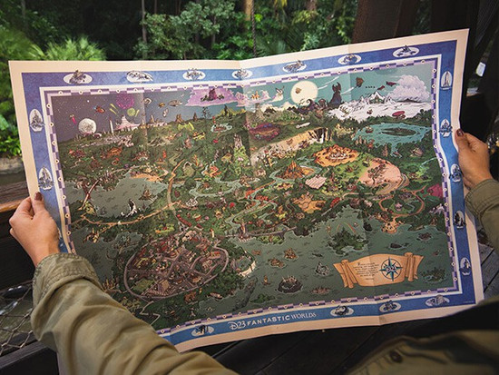 Disney Fantastic Worlds Map Disney Disney Twenty Three Fantastic Worlds Map - Toywiz