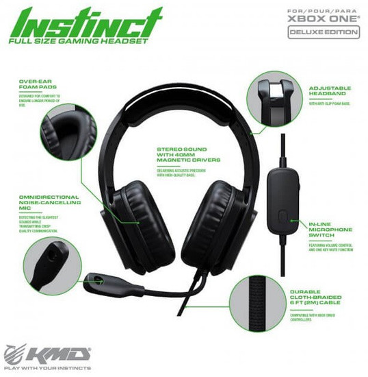 Kmd Instinct Deluxe Wired Headset Xbox Toywiz - deluze game headset roblox