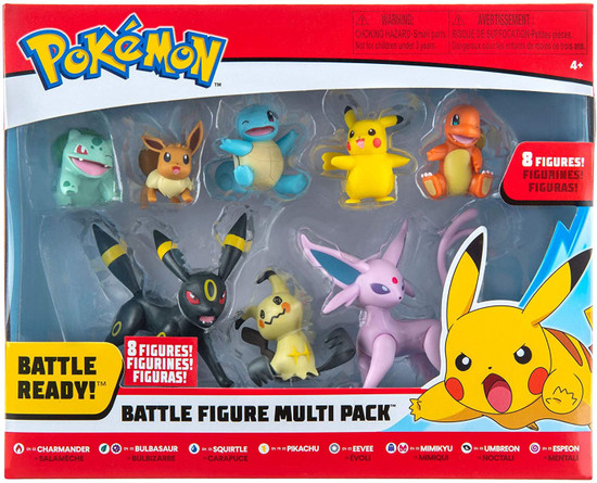 Comes with 2" Bulbasaur 2" Squir... Details about   Pokémon Battle Action Figure Multi 8 Pack 