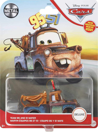 Disney / Pixar Cars Cars 3 Deluxe Oversized Team 95 & 51 Mater Diecast Car