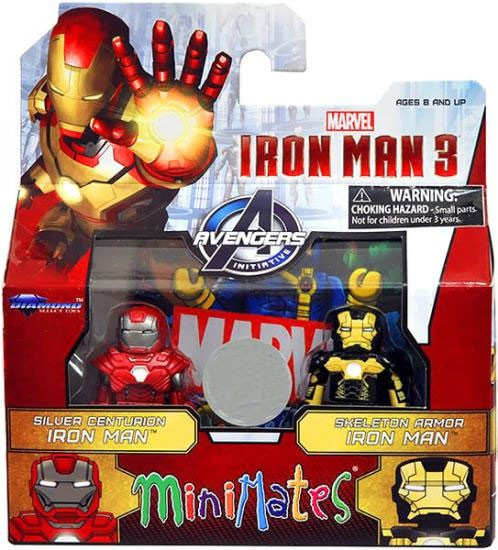 MiniMate Iron Man 3 Silver Centurion Iron Man & Skeleton Armor Iron Man Exclusive Minifigure 2-Pack