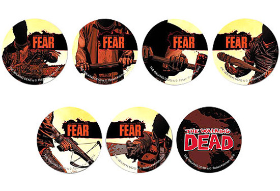 The Walking Dead Comic Set of 7 Promo Buttons