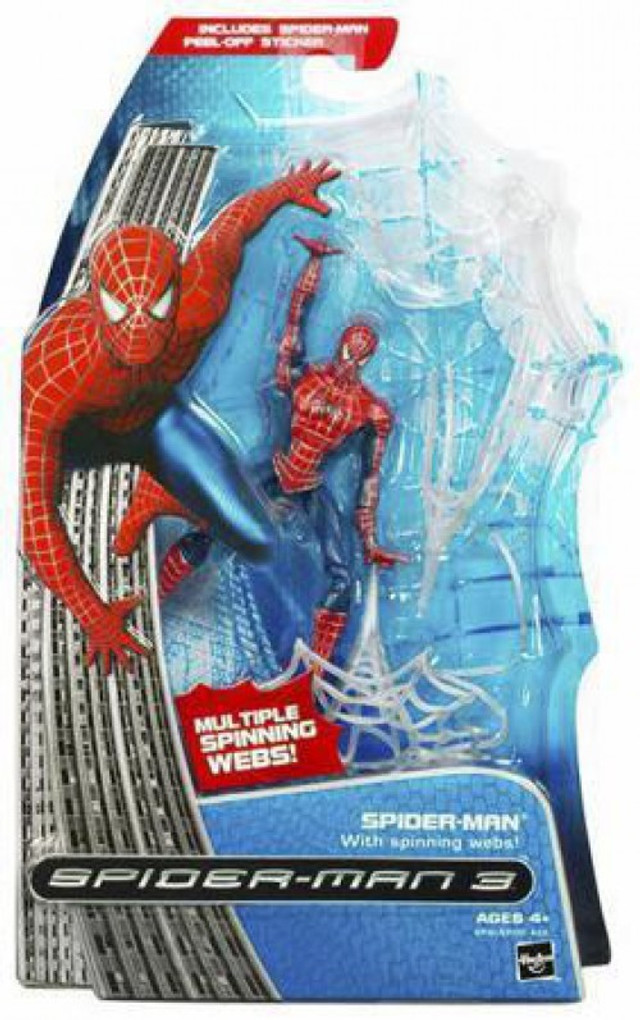 hasbro talking spider man action figure spinning electroweb