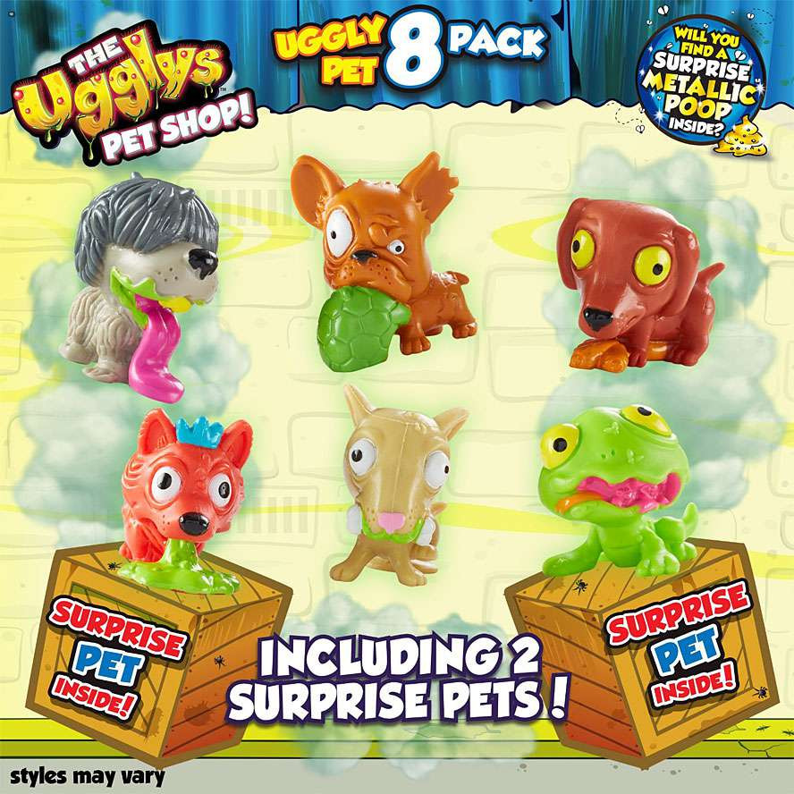The Ugglys Pet Shop The Ugglys Pet Shop Series 1 Mini Figure 8Pack Moose Toys ToyWiz