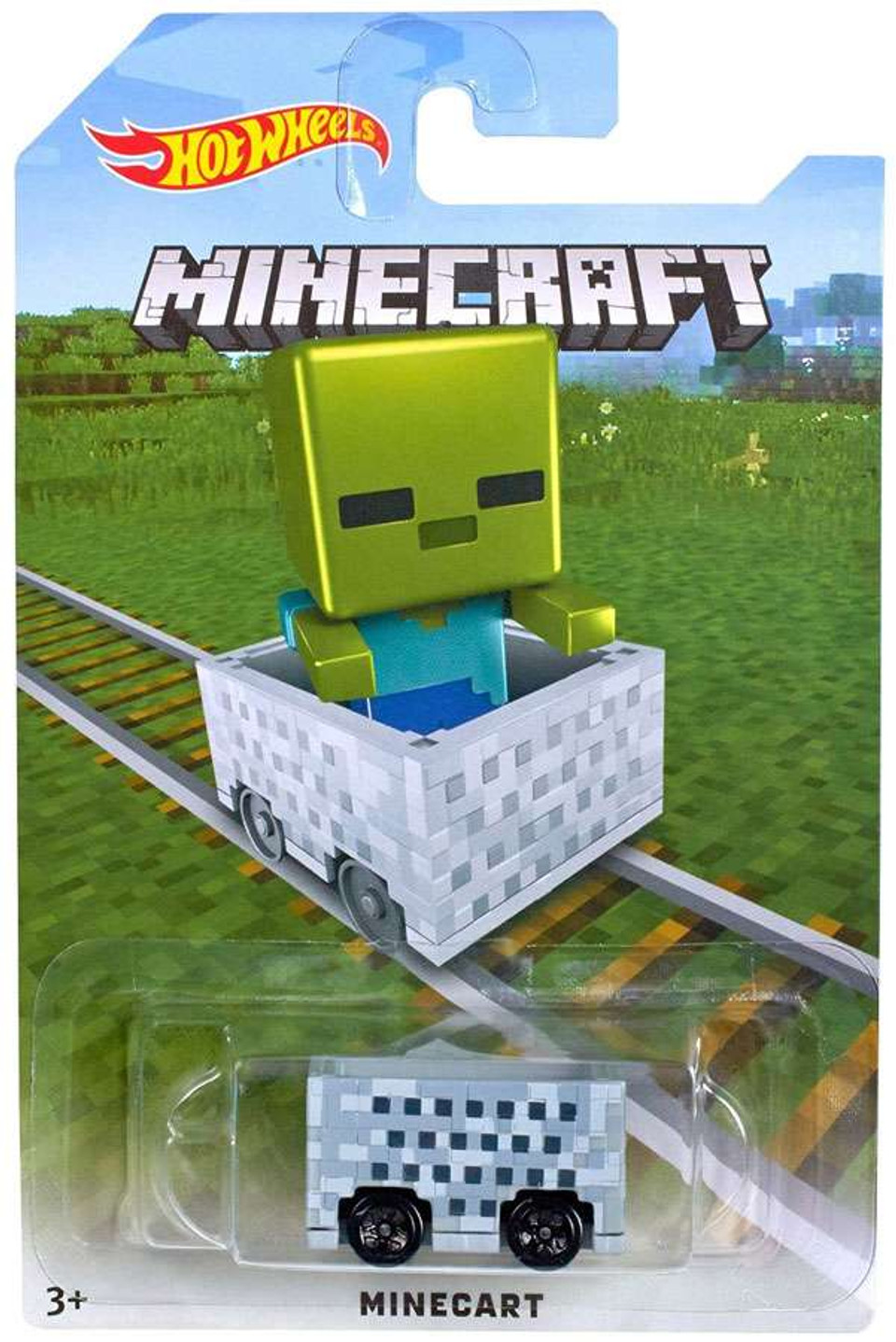 Hot Wheels Minecraft Minecart Diecast Car Zombie Mattel Toys ToyWiz