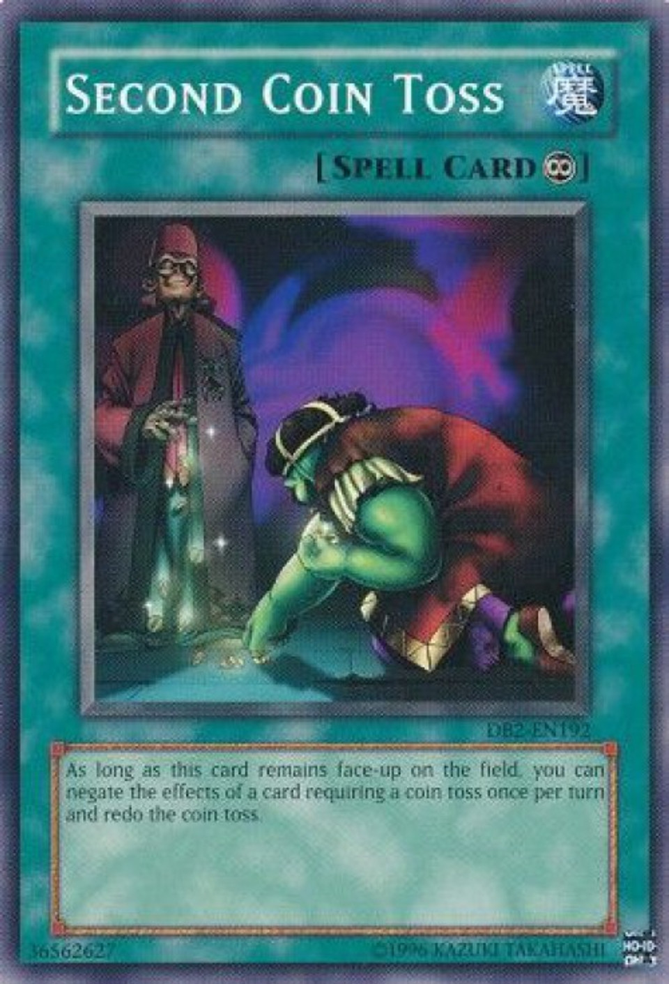 YuGiOh Dark Beginning 2 Single Card Common Second Coin Toss DB2-EN192