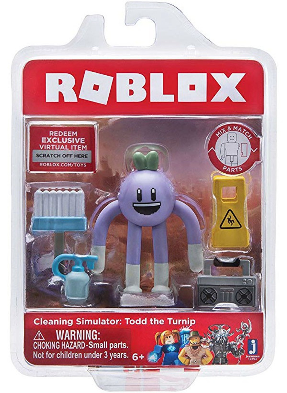 Roblox Cleaning Simulator Todd The Turnip 3 Action Figure Jazwares ToyWiz