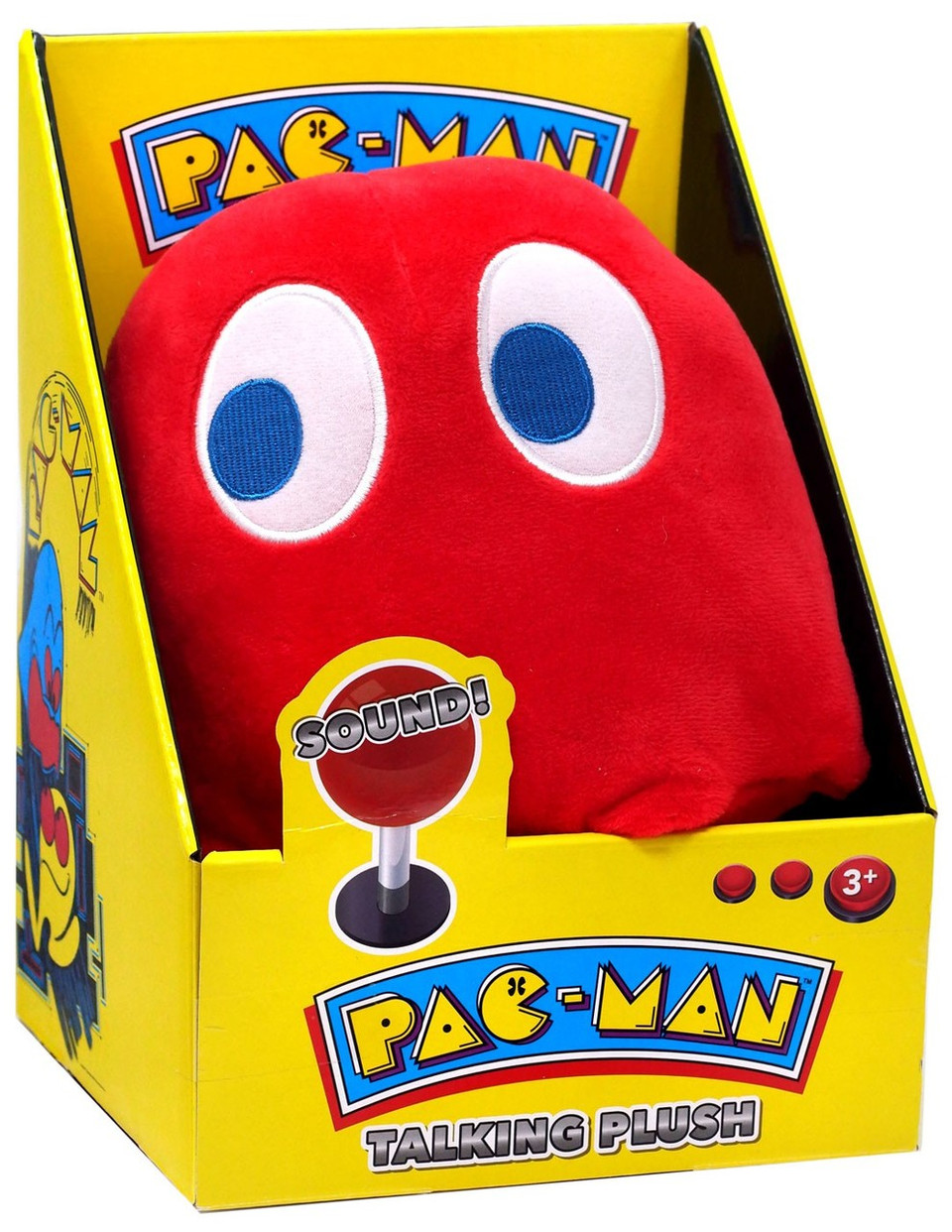 Pac Man Blinky Talking Plush with Sound Red Ghost Master Toys ToyWiz