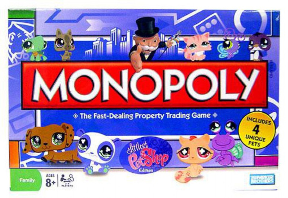 Littlest Pet Shop Littlest Pet Shop Monopoly Board Game With 4 Pets