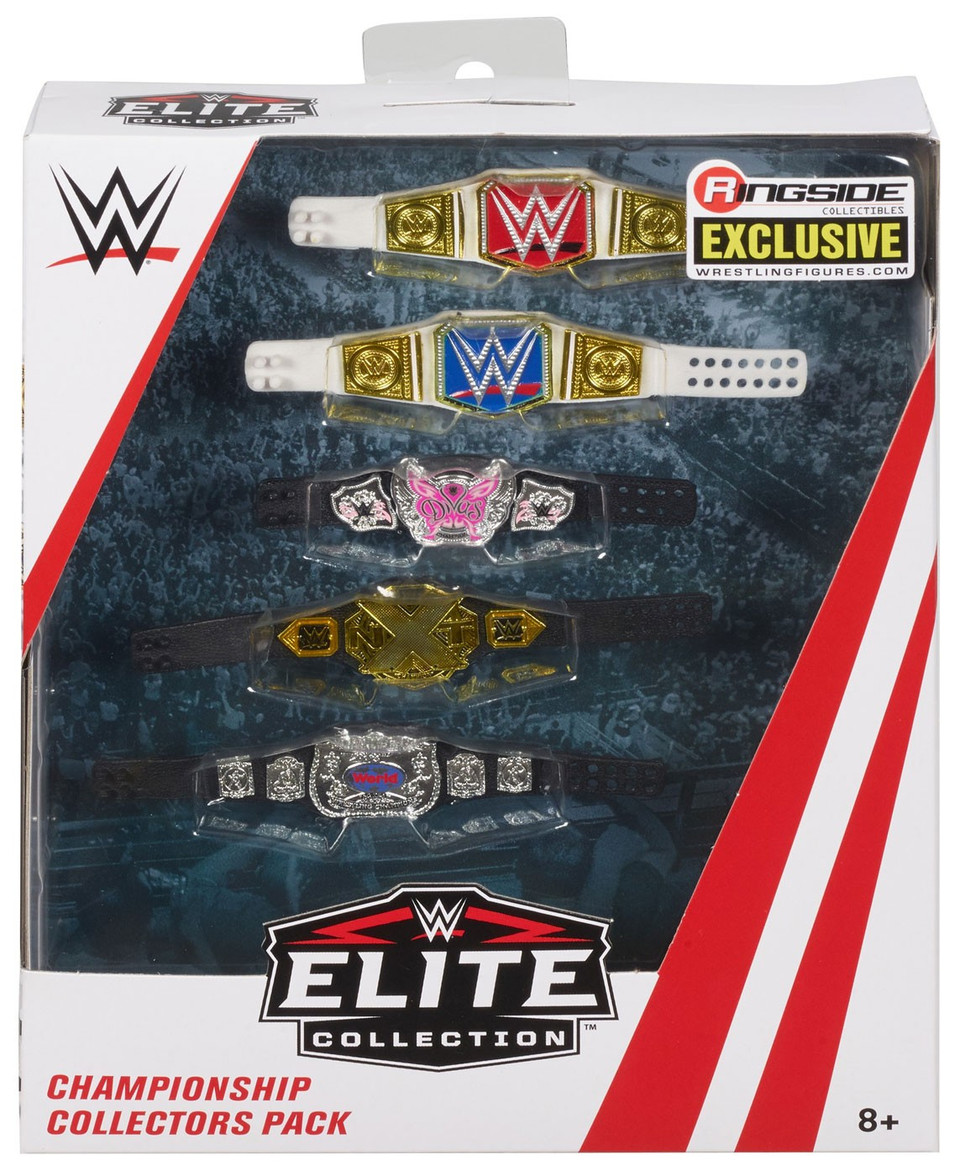WWE Wrestling Elite WWE 5Belt Pack Exclusive 6 Action Figure Accessories Mattel Toys ToyWiz