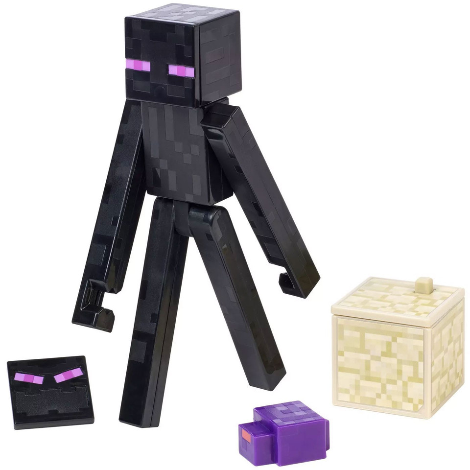 Minecraft Comic Maker Enderman 3.25 Action Figure Mattel Toys - ToyWiz