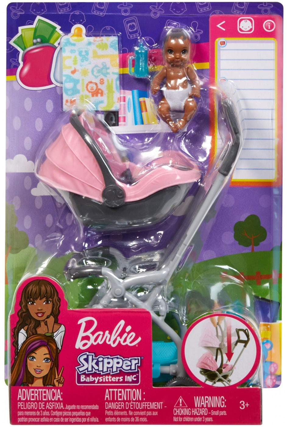 barbie babysitter poussette