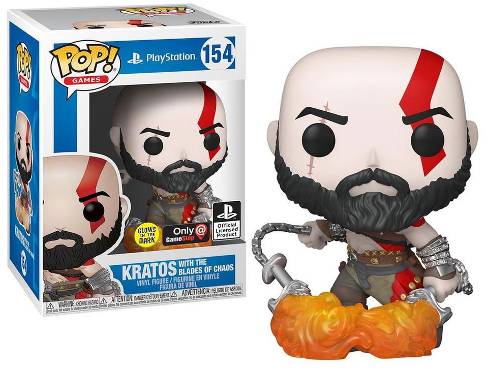 Funko God of War POP Games Kratos Exclusive Vinyl Figure 154 with Blades of Chaos ToyWiz