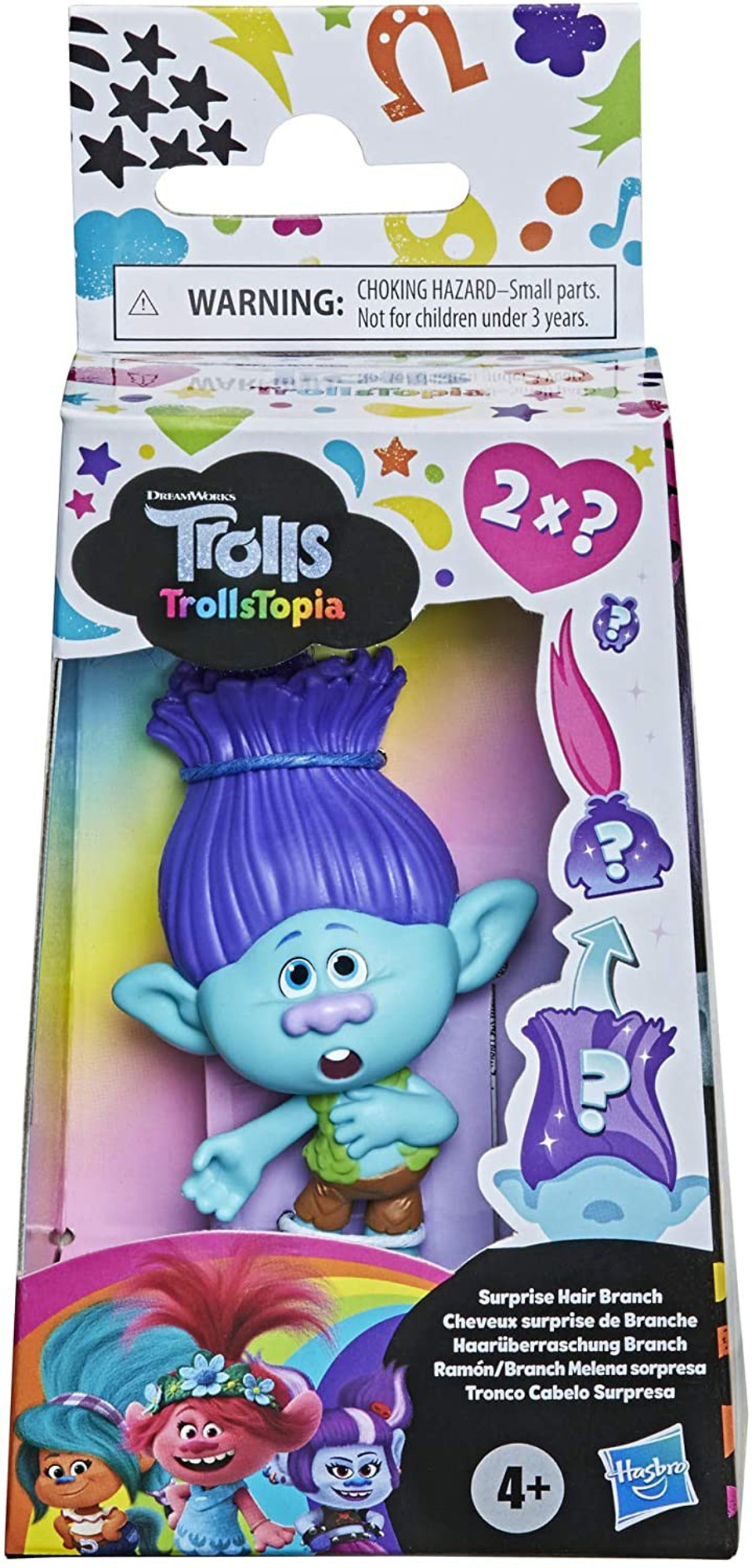 Trolls World Tour Surprise Hair Branch Doll Hasbro Toys - ToyWiz