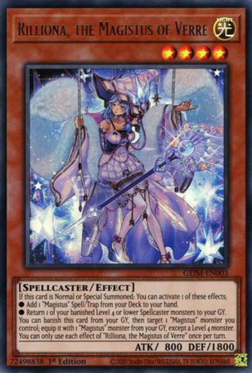 YuGiOh Genesis Impact Single Card Ultra Rare Rilliona, the Magistus of