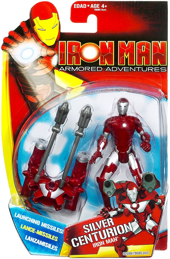 silver iron man toy